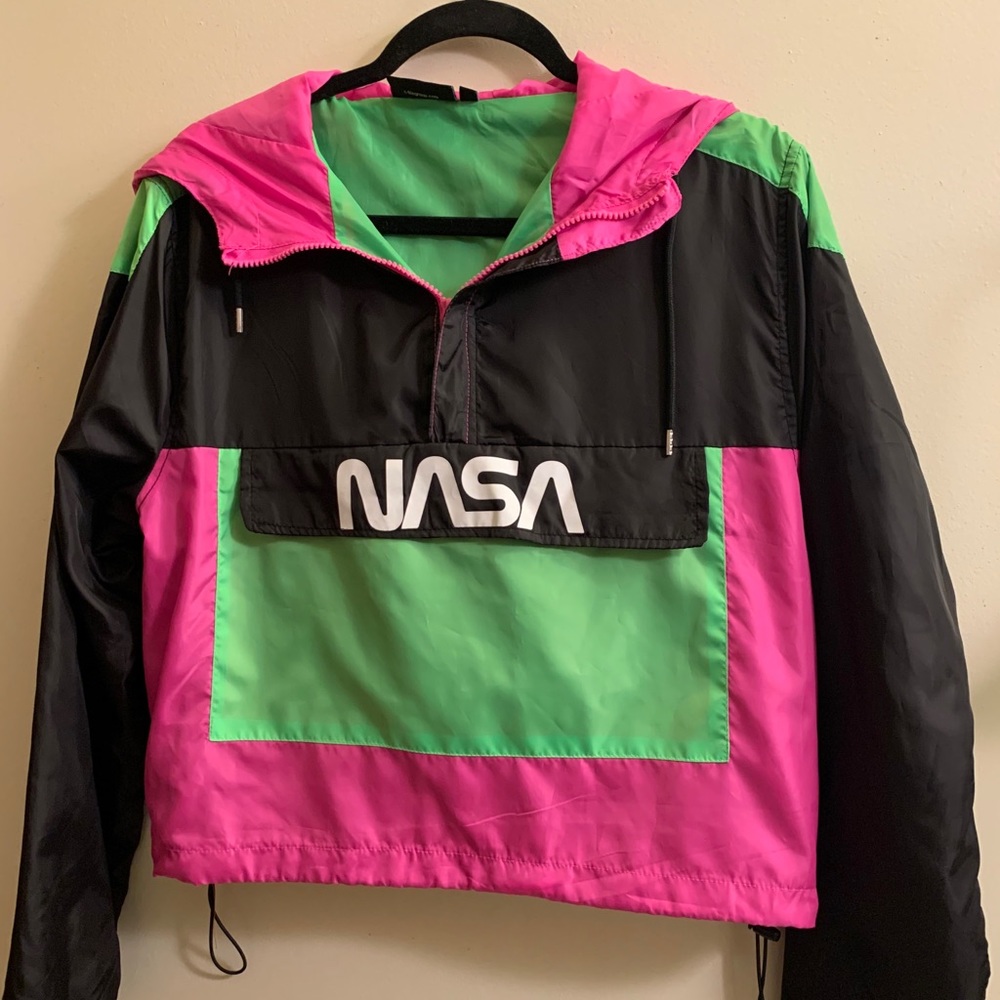 Chemistry NASA hooded color block wind breaker
